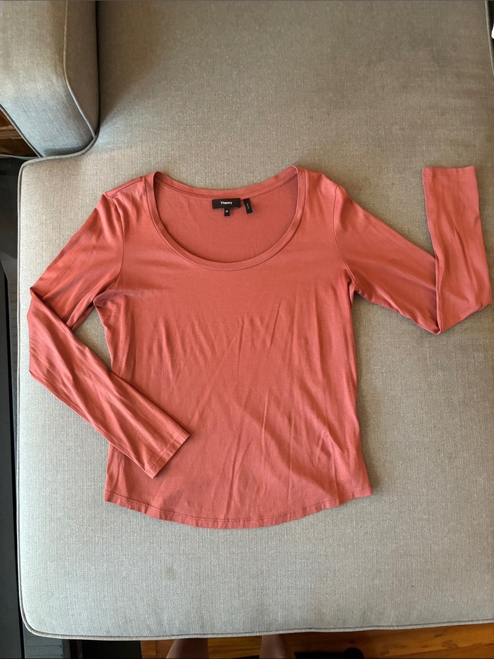 Theory Long Sleeve Scoop Neck Top